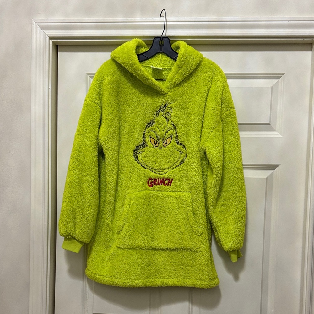 Grinch Fleece Hoodie - Disney Green
